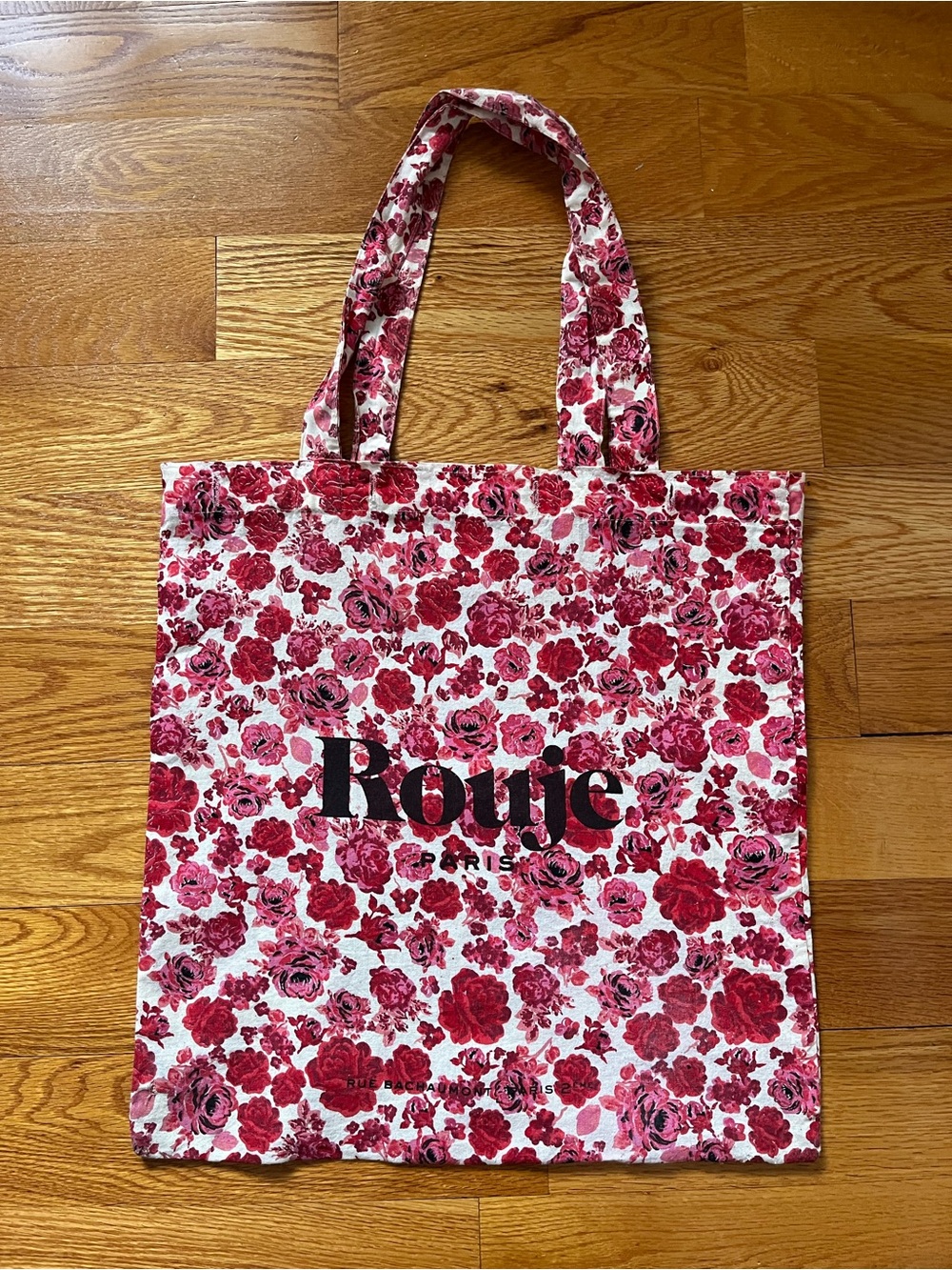 Rouje Pink and Red Floral Tote Bag